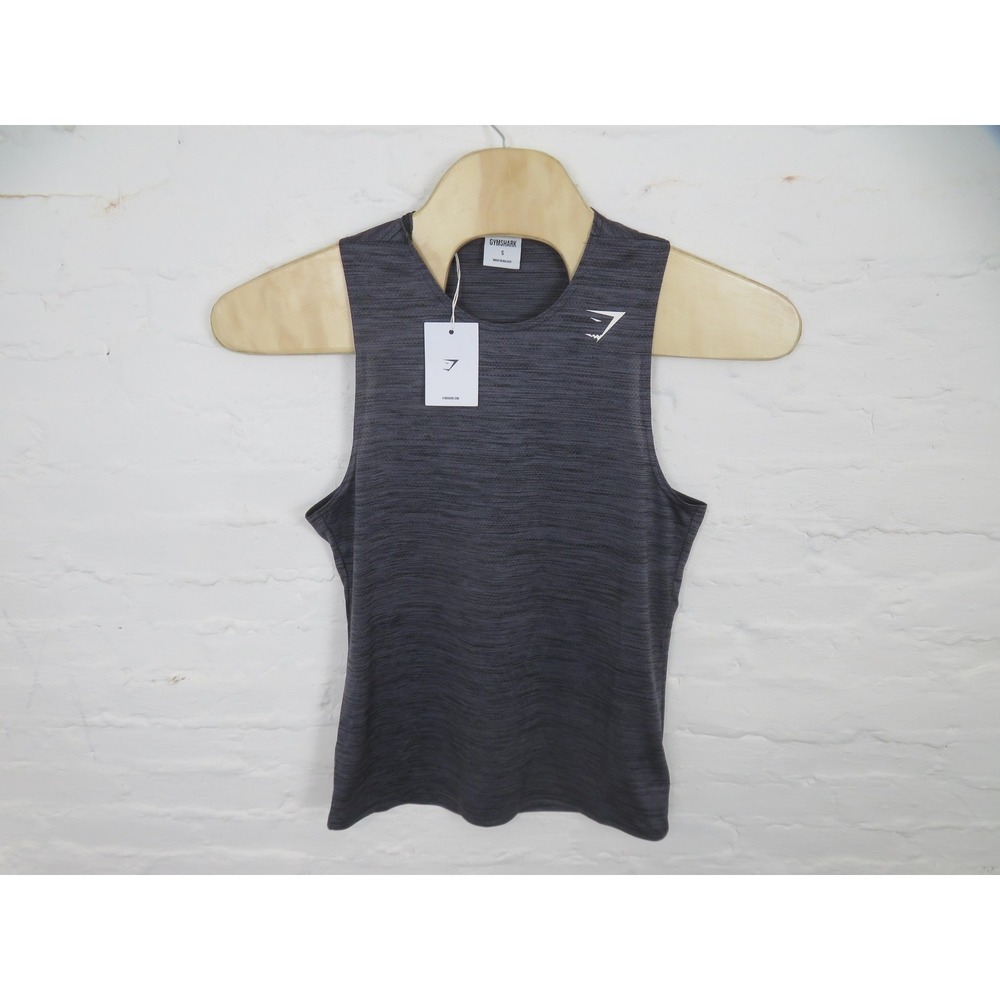 Gymshark Arrival Tank Top Mens Small Gray Sleeveless Gym Running Training